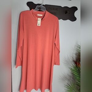 Jon & Anna Long Sleeve Coral Dress Size 2X  New with tags!
